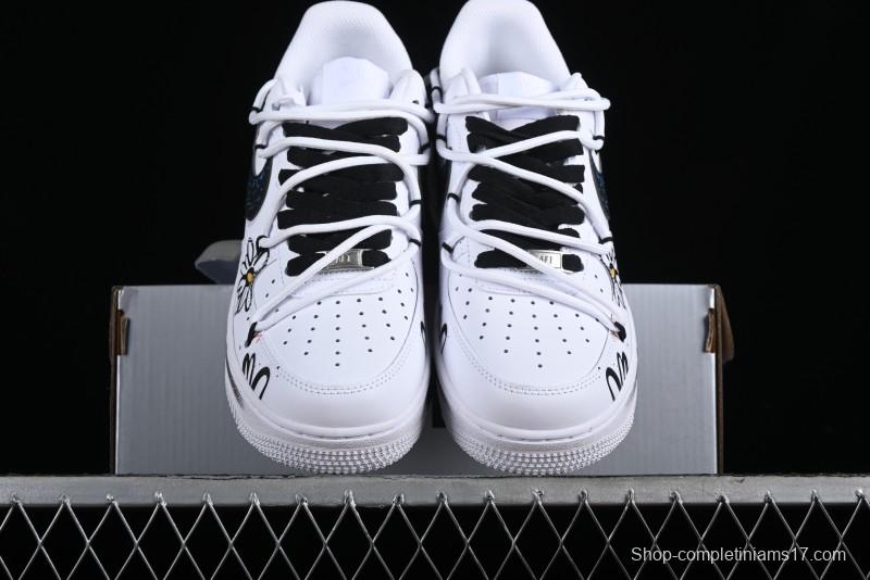 Nike Air Force 1 '07 Low Daisy Print Casual Sneakers with Lace-Up - ZH0316-025