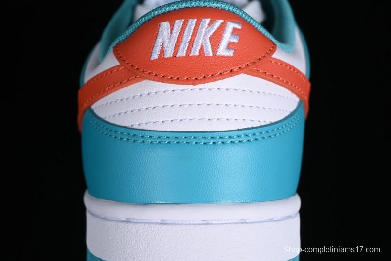 Nike SB Dunk Low Casual Skate Shoes in White Green Orange - DV0833-102