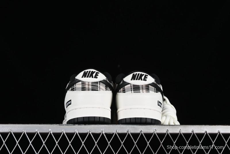 Nike SB Dunk Low Supreme Plaid Colorway Low-Top Casual Skateboarding Shoes - SU1098-061