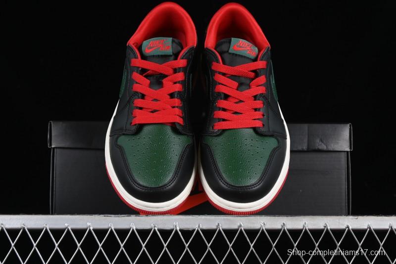 Nike Air Jordan 1 Low AJ1 Black Green Casual Sneakers - CZ0775-036