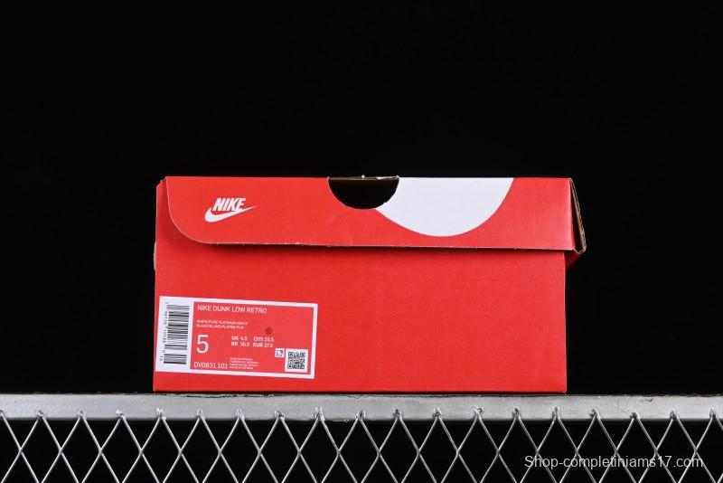 Nike Dunk Low Leather Letter High Street Deconstructed Black Grey SB Strap Low Top Casual Sneakers - DV0831-101