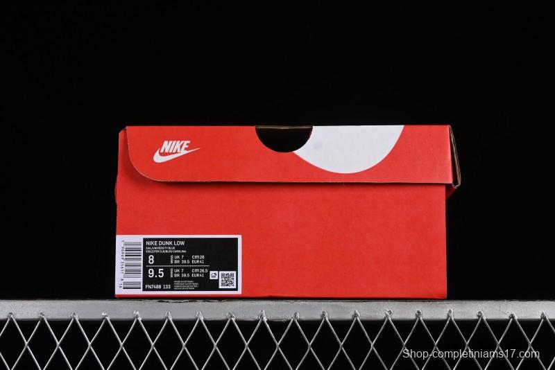 Nike Dunk Low SB "Athletic Department" Grey Blue Leather Skateboarding Shoes - FN7488-133