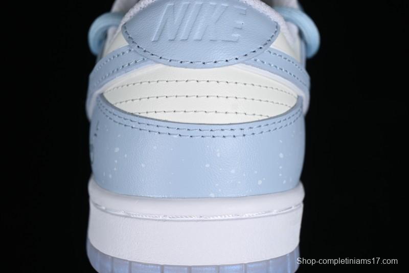 Nike Dunk Low SB Casual Sneakers in Light Blue with Sea Salt Lime Accents - FJ7743-194