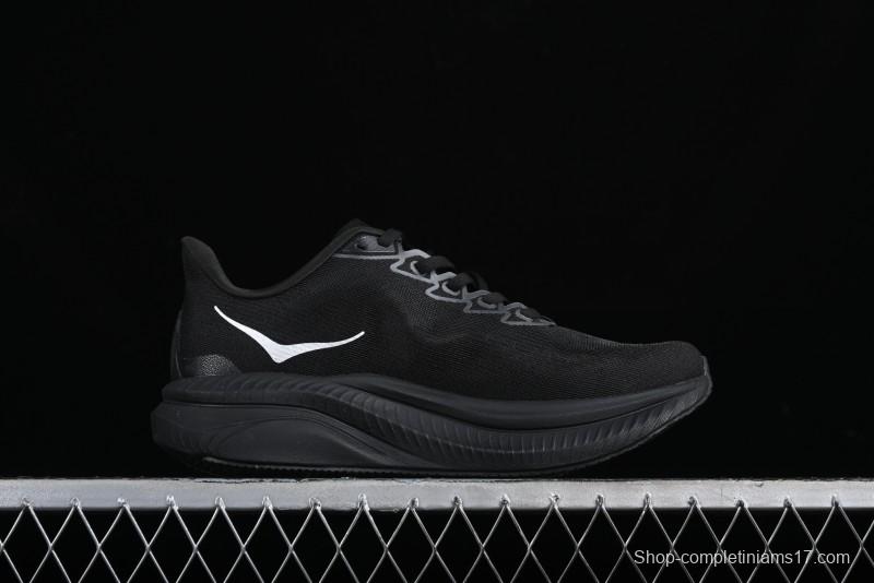 HOKA ONE ONE MACH 6 Flagship Racing Shoes with Carbon Plate Technology and Asymmetric Design - 114791 BLACK