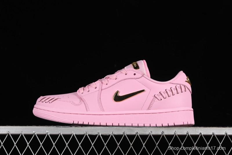 Nike Air Jordan 1 Low "Method of Make" Casual Sneakers with Woven Detailing - FN5032-600