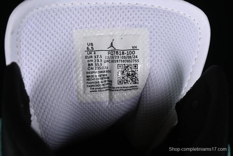 Nike Air Jordan 1 Mid AJ1 Snake Black Green Toe Mid-Top Basketball Shoes - FQ7818-100