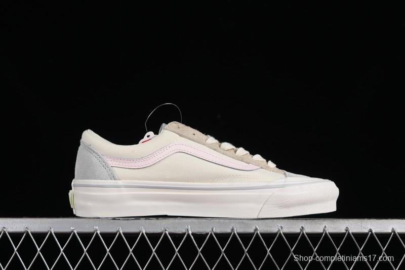 Vans Old Skool Reissue 136 Earth Macaron Patchwork Retro Casual Vulcanized Sneakers - VN000CRPGRN