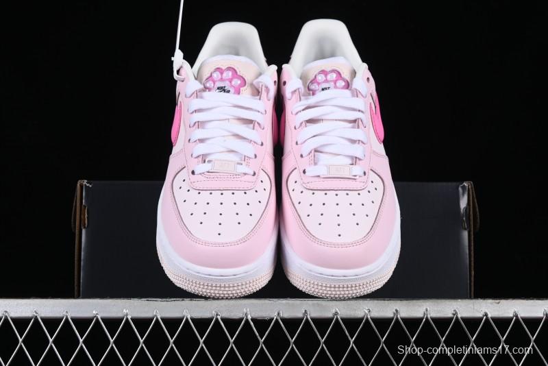 Nike Air Force 1 '07 Low White Pink Casual Sneakers - HM3696-661