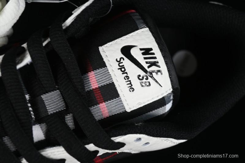 Nike SB Dunk Low Supreme Plaid Colorway Low-Top Casual Skateboarding Shoes - SP1098-071