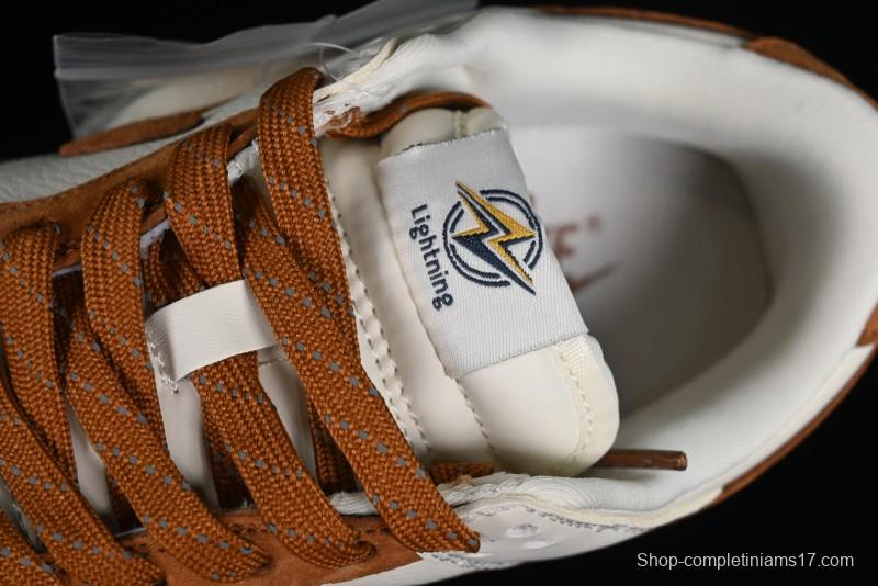 Nike SB Dunk Low Lightning Collaboration - Beige Brown Colorway with Small Brown Swoosh Anniversary High-End Custom Low-Top Casual Skate Shoes - XD1688-031