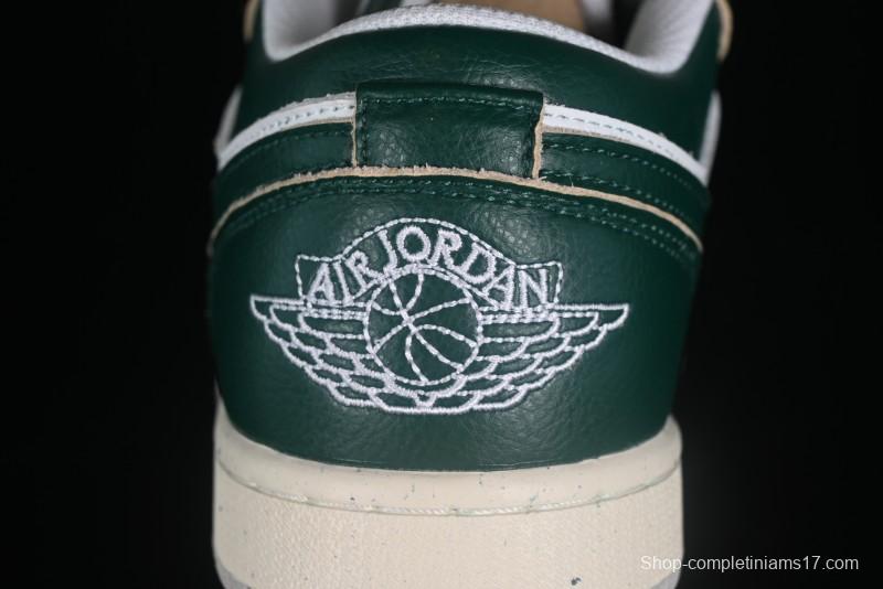 Nike Air Jordan 1 Low AJ1 White Green Low Top Casual Sneakers - FQ7687-300