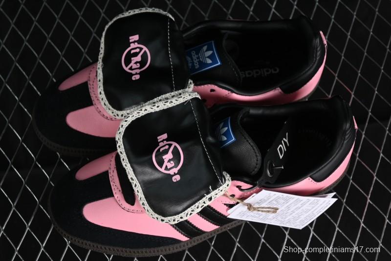 Adidas Samba OG B75807 Customized Casual Sneakers with Vibrant Hot Pink and Sweet Black Colorway - B75807