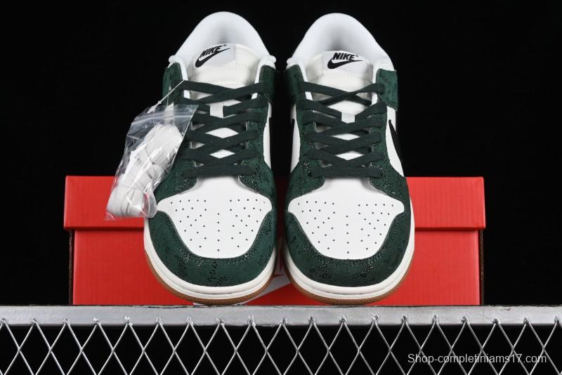 Nike Dunk Low Green Snake SB Low-Top Casual Skate Shoes - FQ8893-397