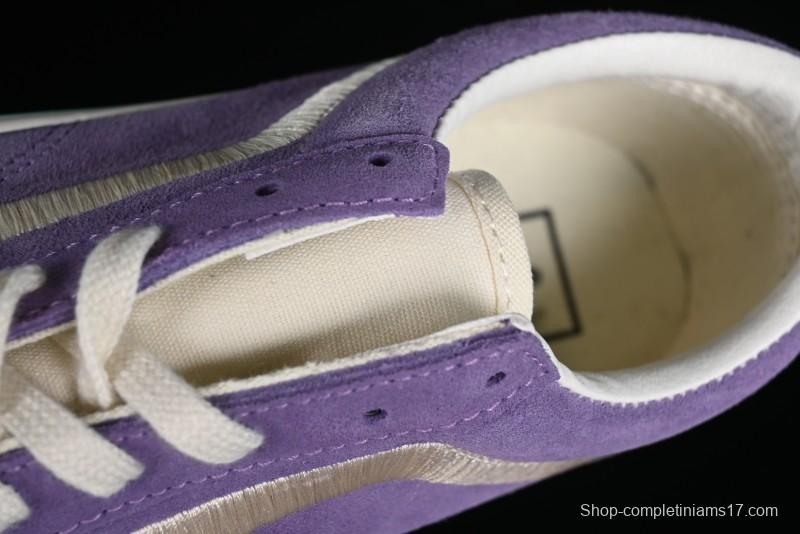 Vans Style 36 Low-Top Skate Shoes with Purple Embroidery - VN000CRPGRN