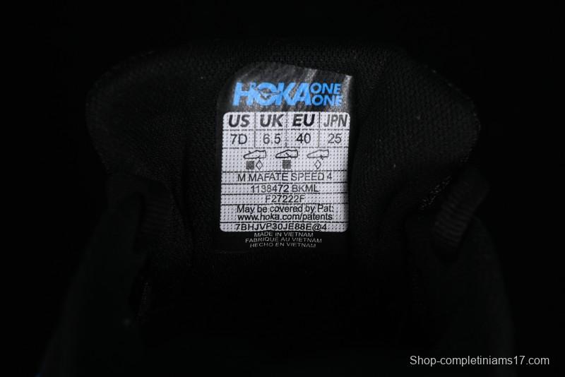 Hoka One One Mafate Speed 4 Low-Cut Professional Trail Running Shoes - 1138472 BKML