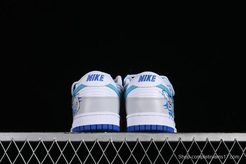 Nike Dunk Low Graffiti Deconstructed Style Casual Diary Gradient Splatter Letter SB Strap Low-Top Skate Shoes - DV0831-104