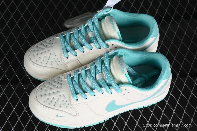 Nike SB Dunk Low Supreme Collaboration - Wheat Green Canvas Anniversary High-End Custom Low-Top Casual Skate Shoes - BB6698-512