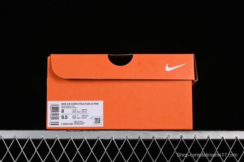 Nike Air Zoom Structure 25 2024 New Cushioning Anti-Slip Comfortable Running Shoes - FJ0332-100
