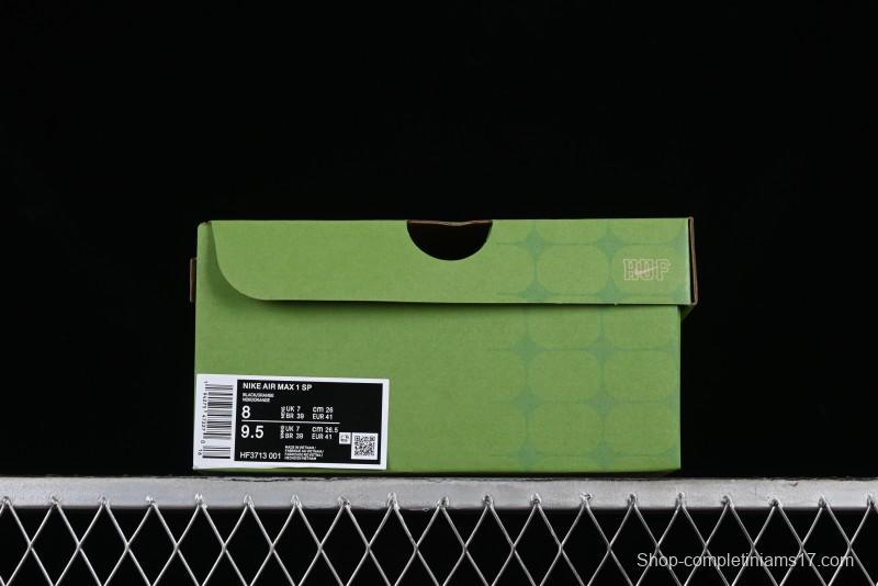 Nike Air Max 1 Retro Running Shoes with Half-Sole Air Cushion - HF3713-001