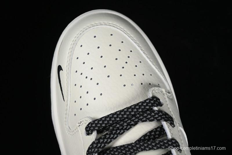 Nike SB Dunk Low Lightning Collaboration Off-White Black Starry Sky Anniversary High-End Custom Low-Top Casual Skate Shoes - XD1688-015