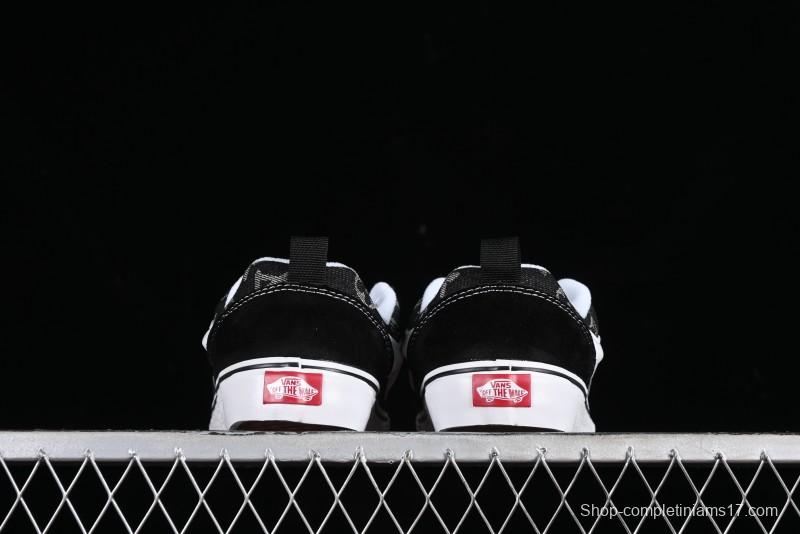 Vans Knu-Skool Premium Custom Denim Monogram Slip-On Shoes - VN0009QC6BT