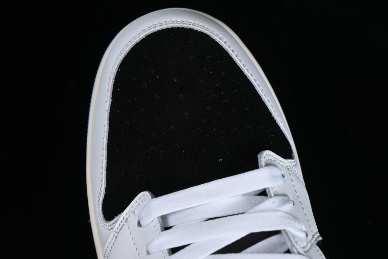 Nike Air Jordan 1 Low "Quai 54" Casual Sneakers in White Black Blue - HQ0764-001