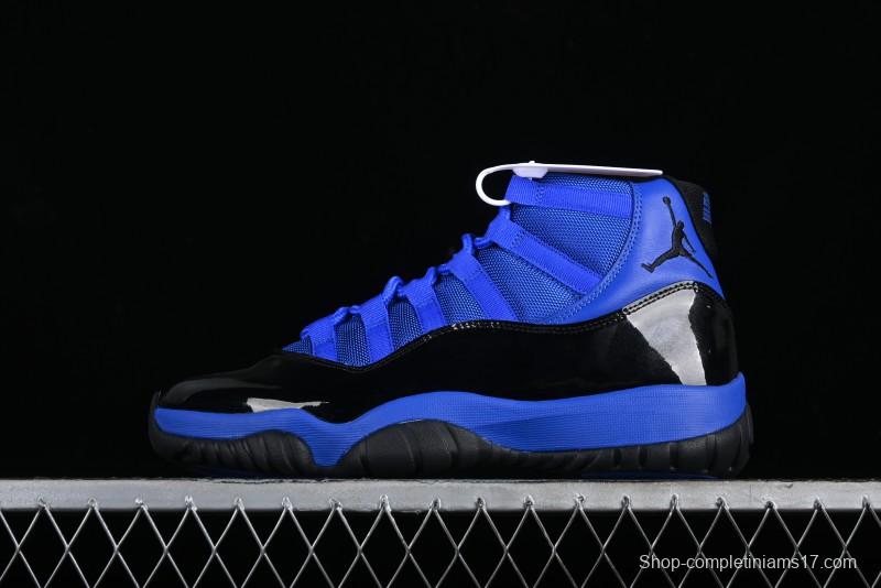 Nike Air Jordan 11 Retro High Top Basketball Shoes in Black and Blue - CT8012-400