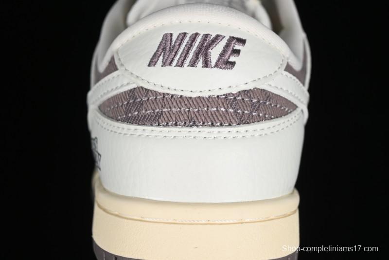 Nike SB Dunk Low LV Collaboration - Denim Patchwork Anniversary High-End Custom Low-Top Casual Sneakers - JH8310-956