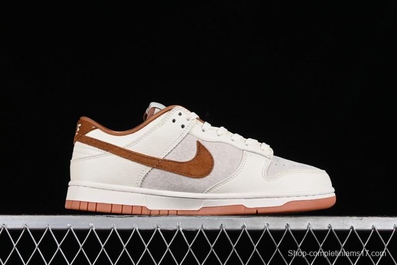 Nike SB Dunk Low LV Collaboration - Chocolate Anniversary High-End Custom Low-Top Casual Skate Shoes - FC1688-133