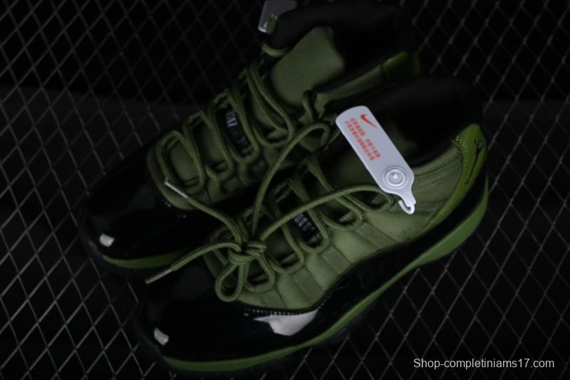 Nike Air Jordan 11 Retro High Top Basketball Shoes in Black Green - CT8012-300