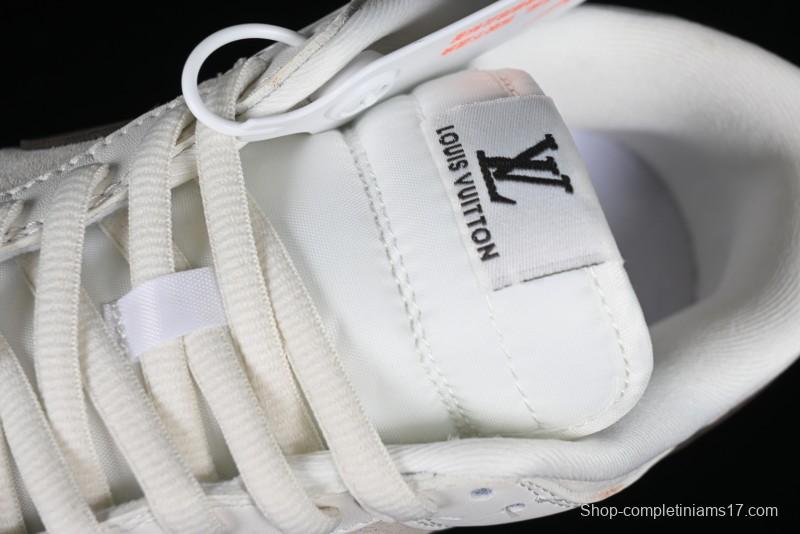 Nike SB Dunk Low LV Collaboration Anniversary Edition Premium Custom Suede Brown Swoosh Low-Top Casual Skate Shoes - LV6188-001