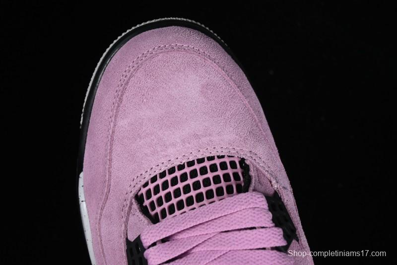 Nike Air Jordan 4 Retro Sneakers in Orchid Pink with Cement Grey Accents - AQ9129-501