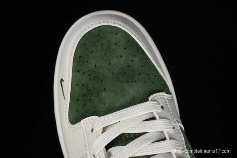 Nike SB Dunk Low Stussy Collaboration - Green Floral Anniversary Custom Low-Top Casual Skate Shoes - CF3688-008