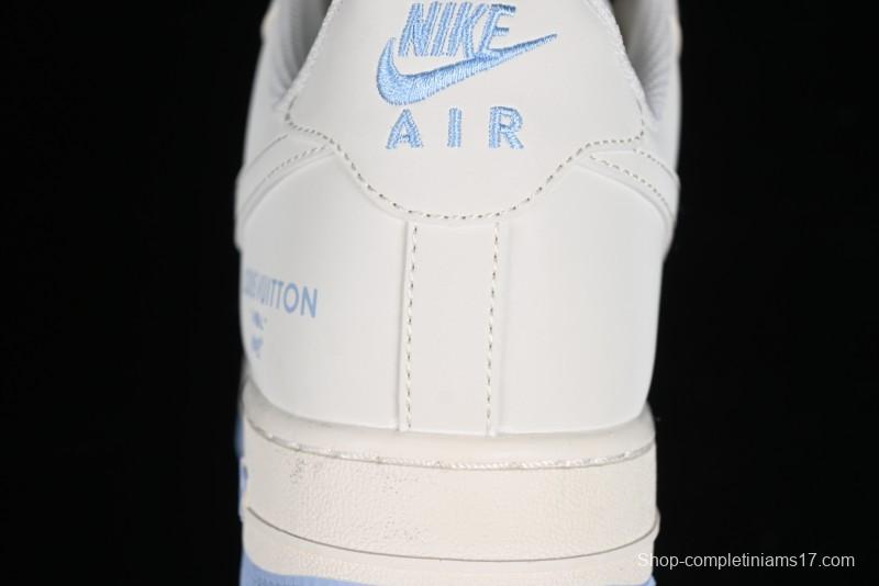 Nike Air Force 1 '07 Low LV Collaboration - Off White Ice Blue Casual Sneakers BB9599-203