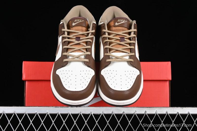 Nike Dunk Low SB White Brown Plaid Casual Skate Shoes - FV3653-191