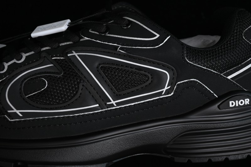 Dior B30 Sneakers with Reflective CD30 Logo and Lightweight Rubber Sole - CD30