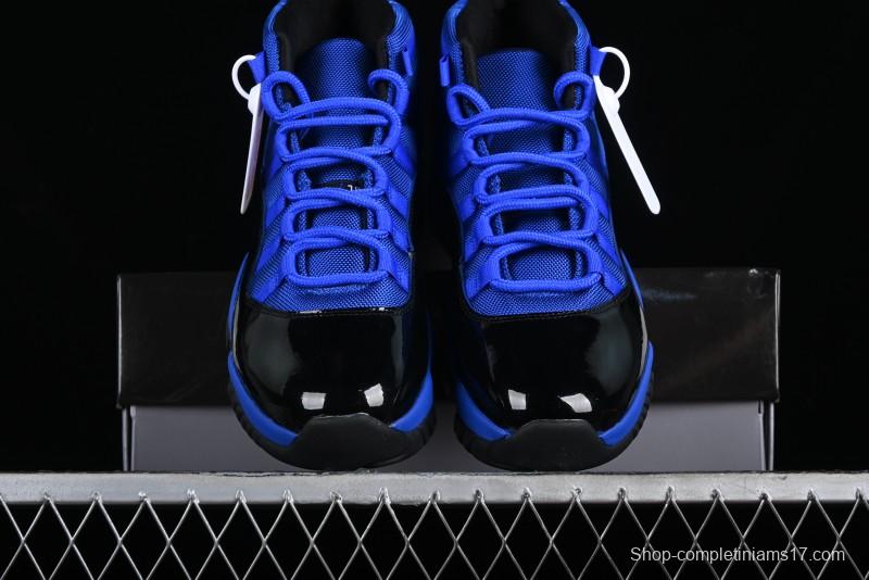 Nike Air Jordan 11 Retro High Top Basketball Shoes in Black and Blue - CT8012-400