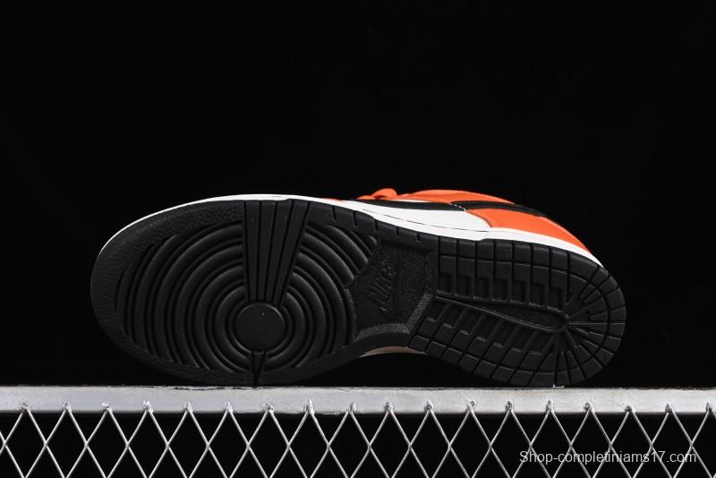 Nike SB Dunk Low Casual Skate Shoes in White, Orange, and Black - DH9765-003