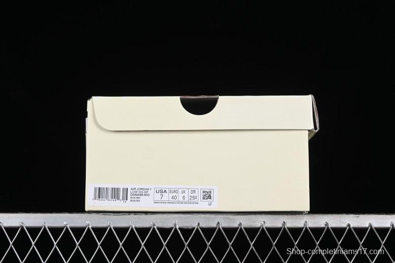 Nike Travis Scott x Fragment Design x Air Jordan 1 Low OG SP AJ1 Retro Sneakers - DM6688-603