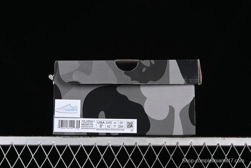 Nike Travis Scott x Fragment Design x Air Jordan 1 Low OG SP AJ1 LV Collaboration Deep Blue Low-Top Casual Sneakers - BB6588-104