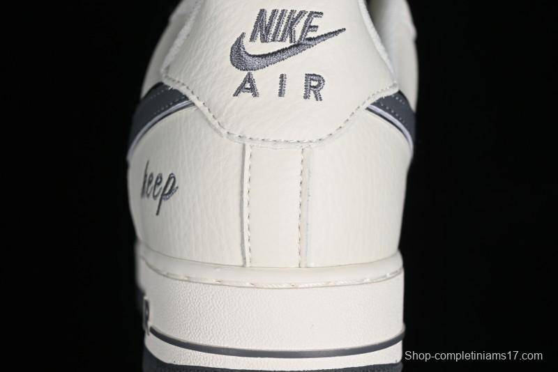 Nike Air Force 1'07 Low "Keep Fresh" Casual Sneakers in Dark Gray with Small Swoosh - BM2023-105