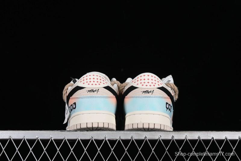 Nike Dunk Low Sky City Dopamine Gradient Sashiko Stitch Hemp Rope SB Low-top Casual Sneakers - DV0834-100