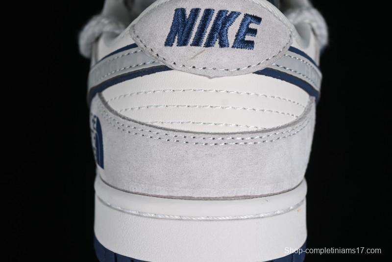 Nike SB Dunk Low The North Face Collaboration - Grey Blue Pig 8 Starry Sky Anniversary High-End Custom Low-Top Casual Skate Shoes - XX2025-311