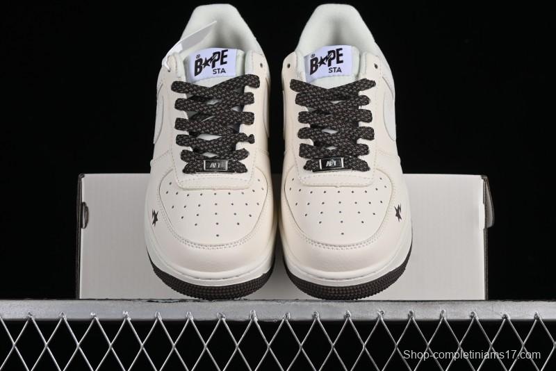 Nike Air Force 1 '07 Low BAPE Collaboration - Beige Black Star FG6688-100