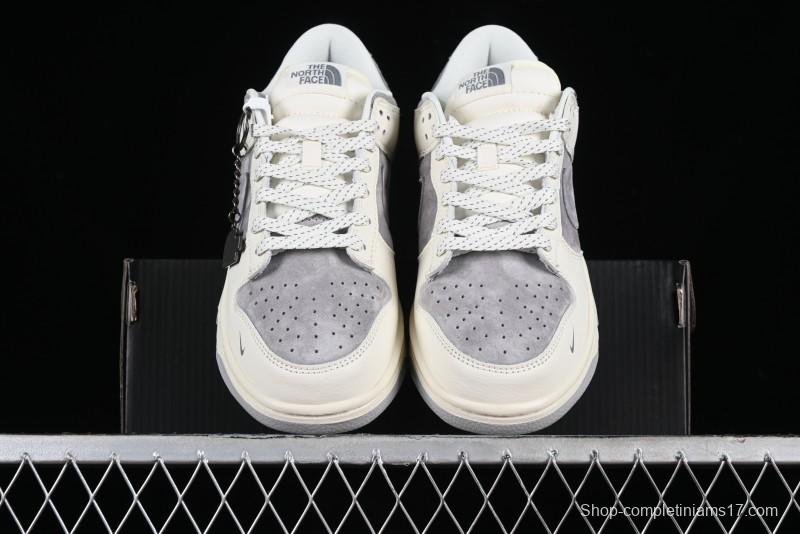 Nike SB Dunk Low The North Face Collaboration - Beige Suede Anniversary High-End Custom Low-Top Casual Skate Shoes - XD6188-020