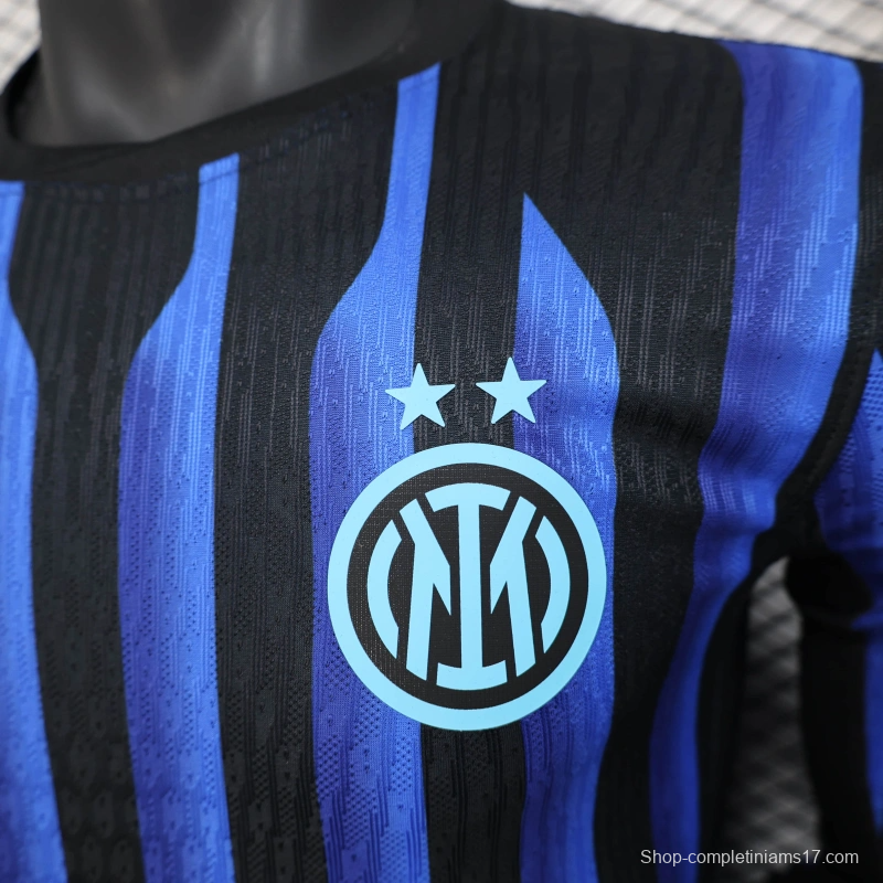 25/26 Player Version Inter Milan Home Long Sleeve Jersey