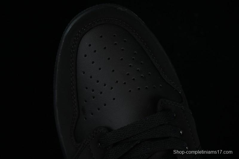 Nike Air Jordan 1 Low AJ1 Black Gold Hook Casual Sneakers - 553558-071