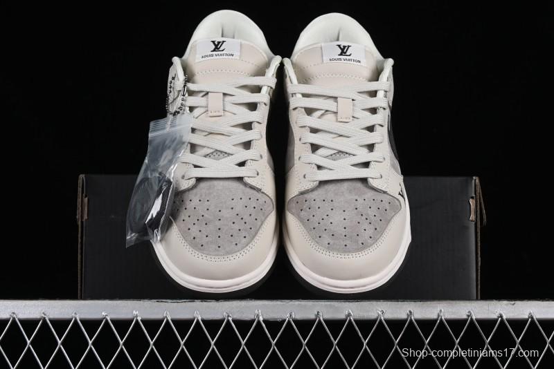 Nike Dunk Low LV Collaboration High-End Custom SB Low-Top Casual Skate Shoes - FC1688-400