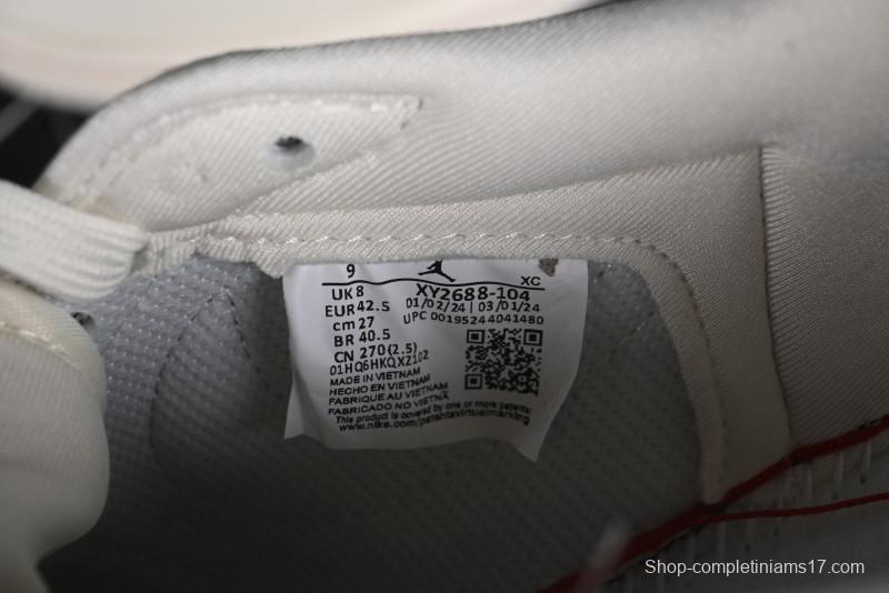 Nike Travis Scott x Fragment Design x Air Jordan 1 Low OG SP AJ1 Supreme Collaboration - Classic Off-White Low-Top Lifestyle Sneakers - XY2688-104