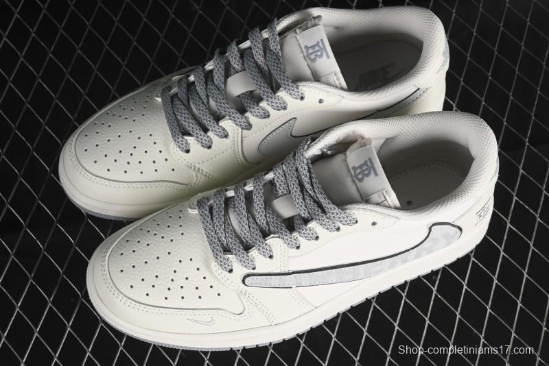 Nike Travis Scott x Fragment Design x Air Jordan 1 Low OG SP AJ1 Low Top Casual Sneakers - DM7866-022